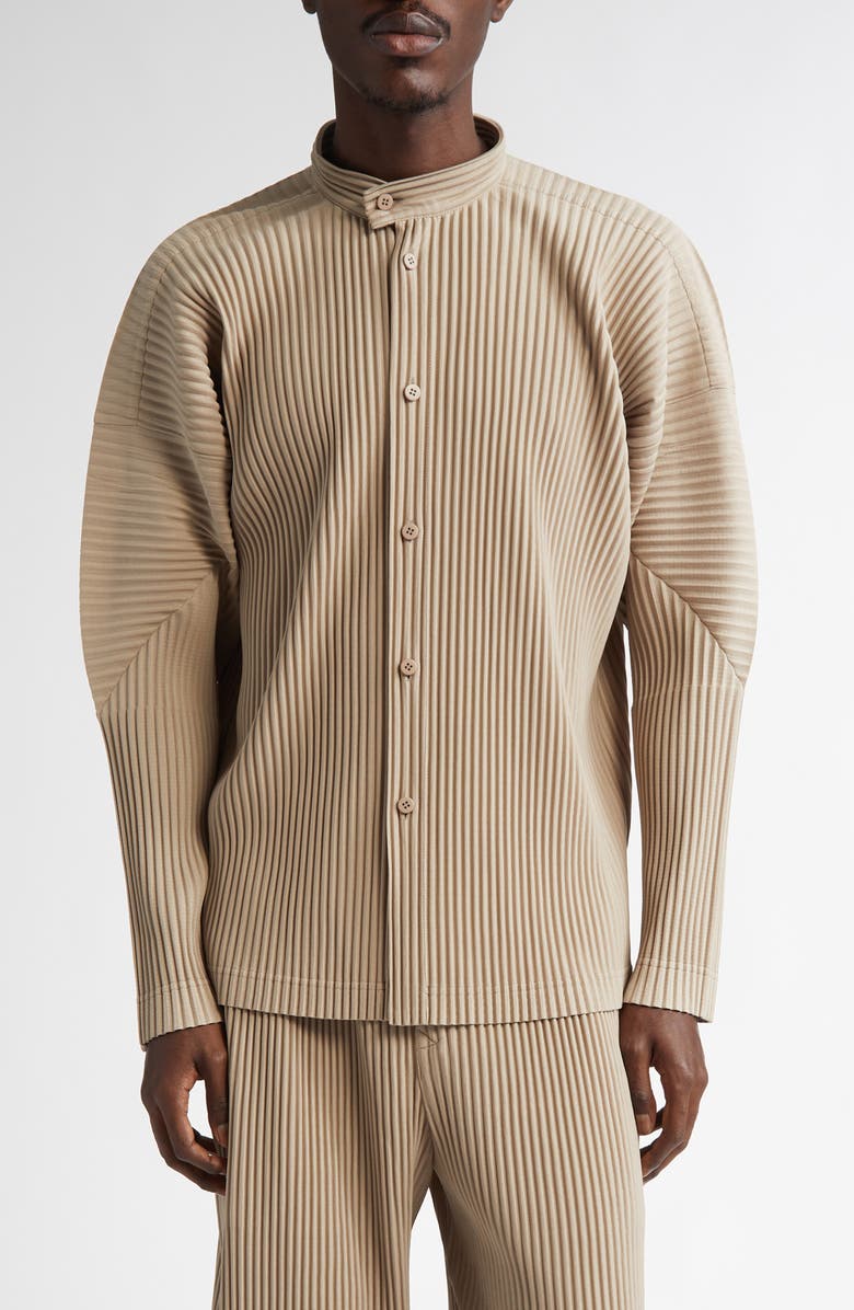 Homme Plissé Issey Miyake Monthly Colors September Pleated Button-Up Shirt, Main, color, 