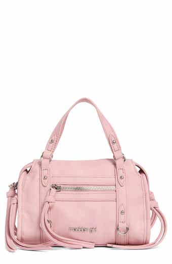Mini Washed Faux Leather Satchel Bag