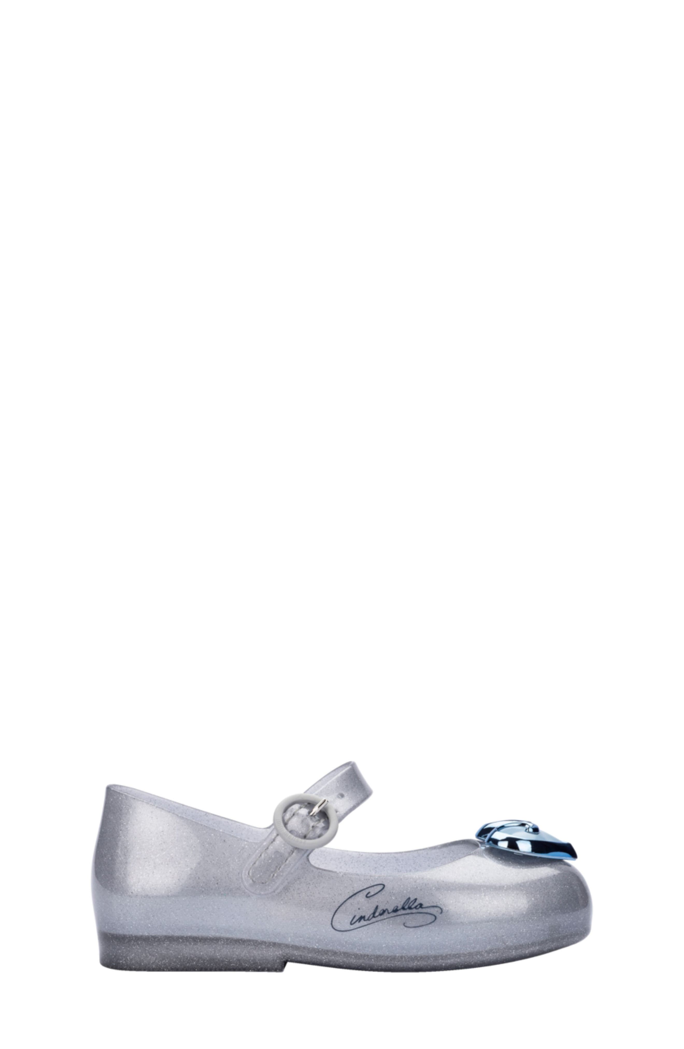 Mini Melissa Mini Sweet Love Disney Princess Mary Jane Flat, Alternate, color, Silver