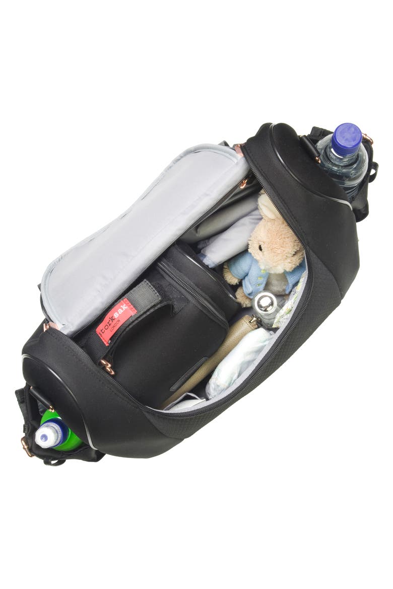 Poppy Lux Convertible Diaper Bag, Alternate, color, SCUBA BLACK