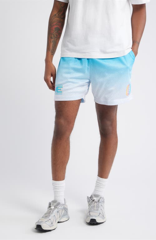 Overtime Elite Rwe Ombré Mesh Basketball Shorts In Blue