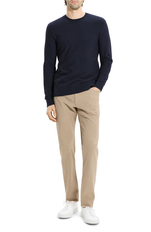 Theory Maden Textured Crewneck Sweater In Blue
