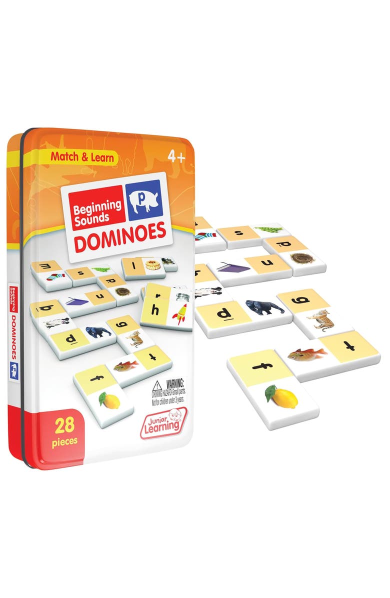 Junior Learning Beginning Sounds Dominoes, Alternate, color, Multicolored