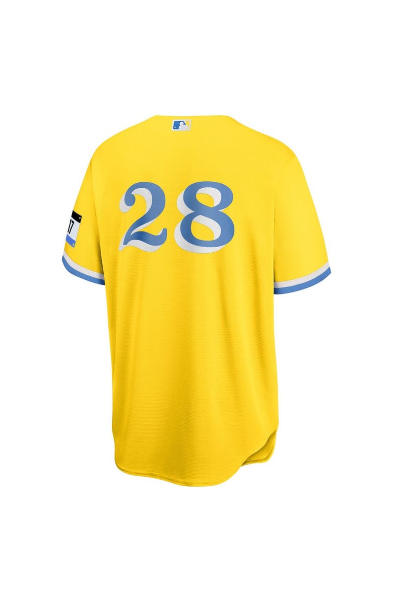 Nike Men's Nike J.D. Martinez Gold Boston Red Sox City Connect Replica Player Jersey, Alternate, color, 