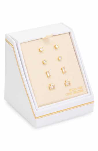 NORDSTROM RACK Set of 4 Cubic Zirconia Stud Earrings