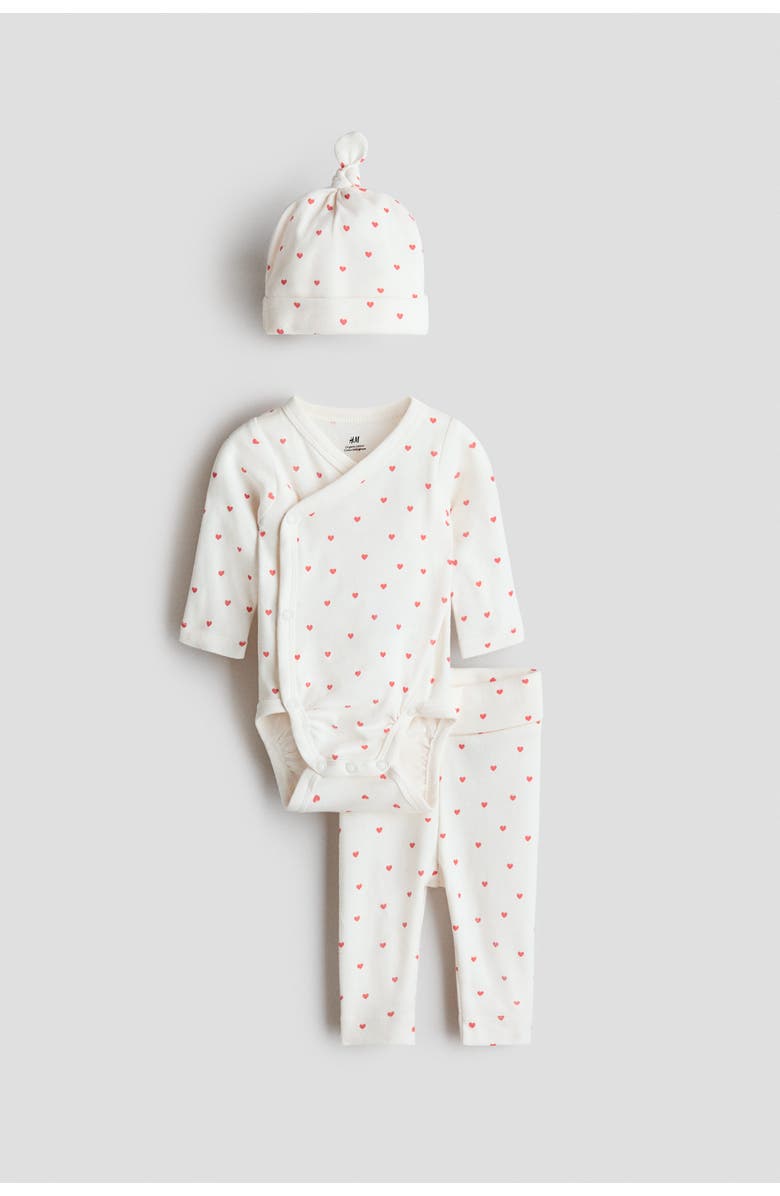 H&M 3-piece Printed Cotton Set, Main, color, 