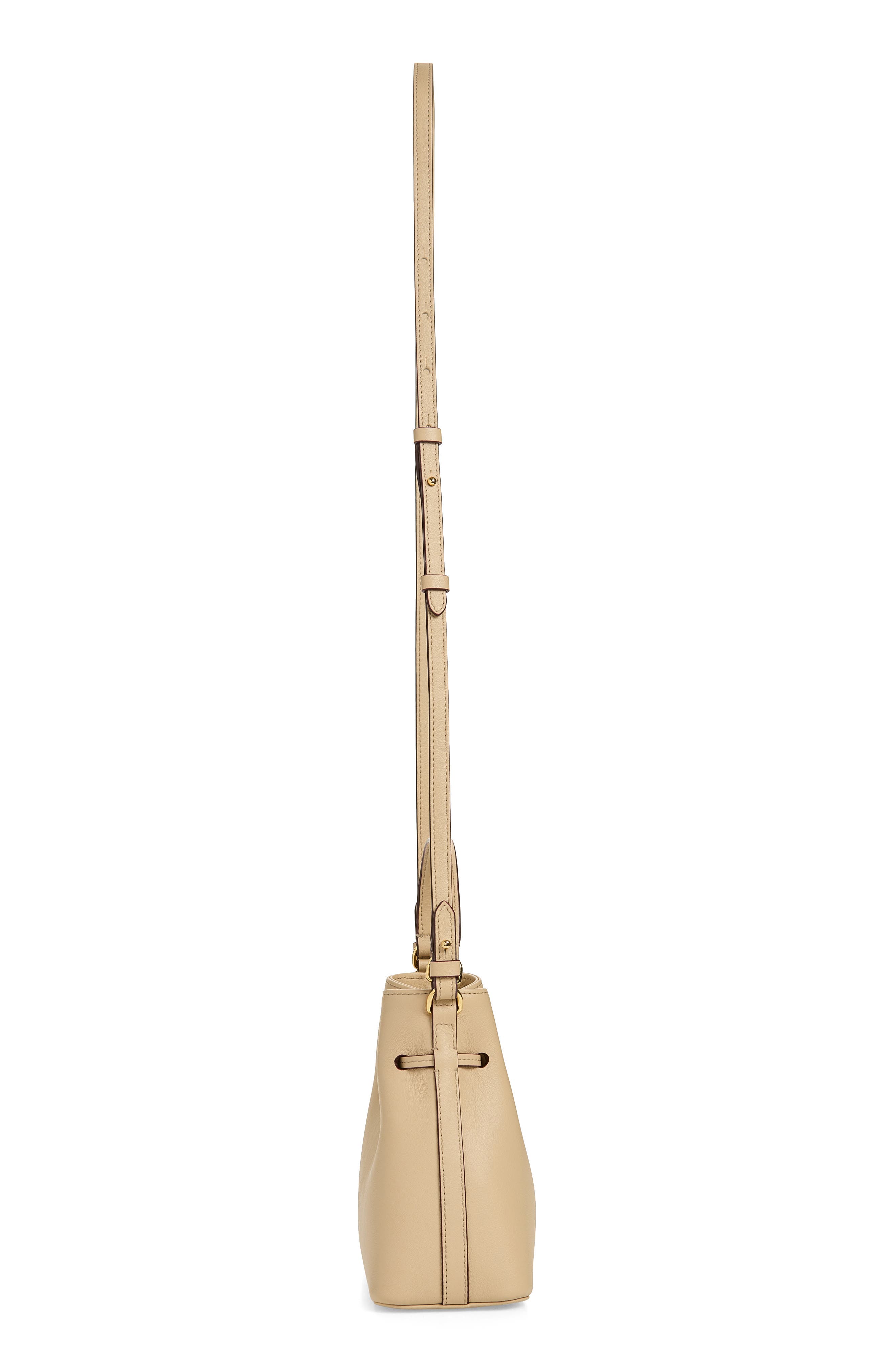 Mini Corda Leather Bucket Bag, Alternate, color, OAT