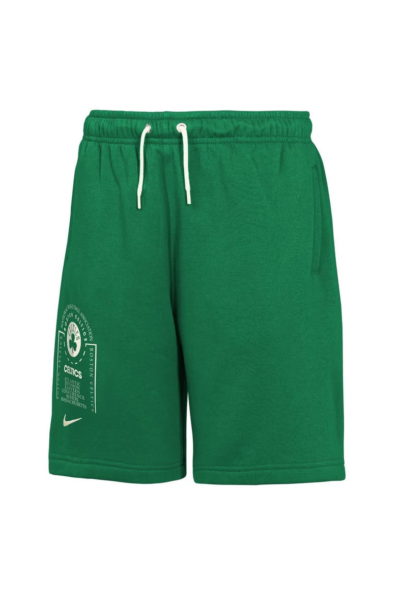 Youth Nike Kelly Green Boston Celtics Courtside Club Fleece Shorts, Alternate, color, Kelly Green