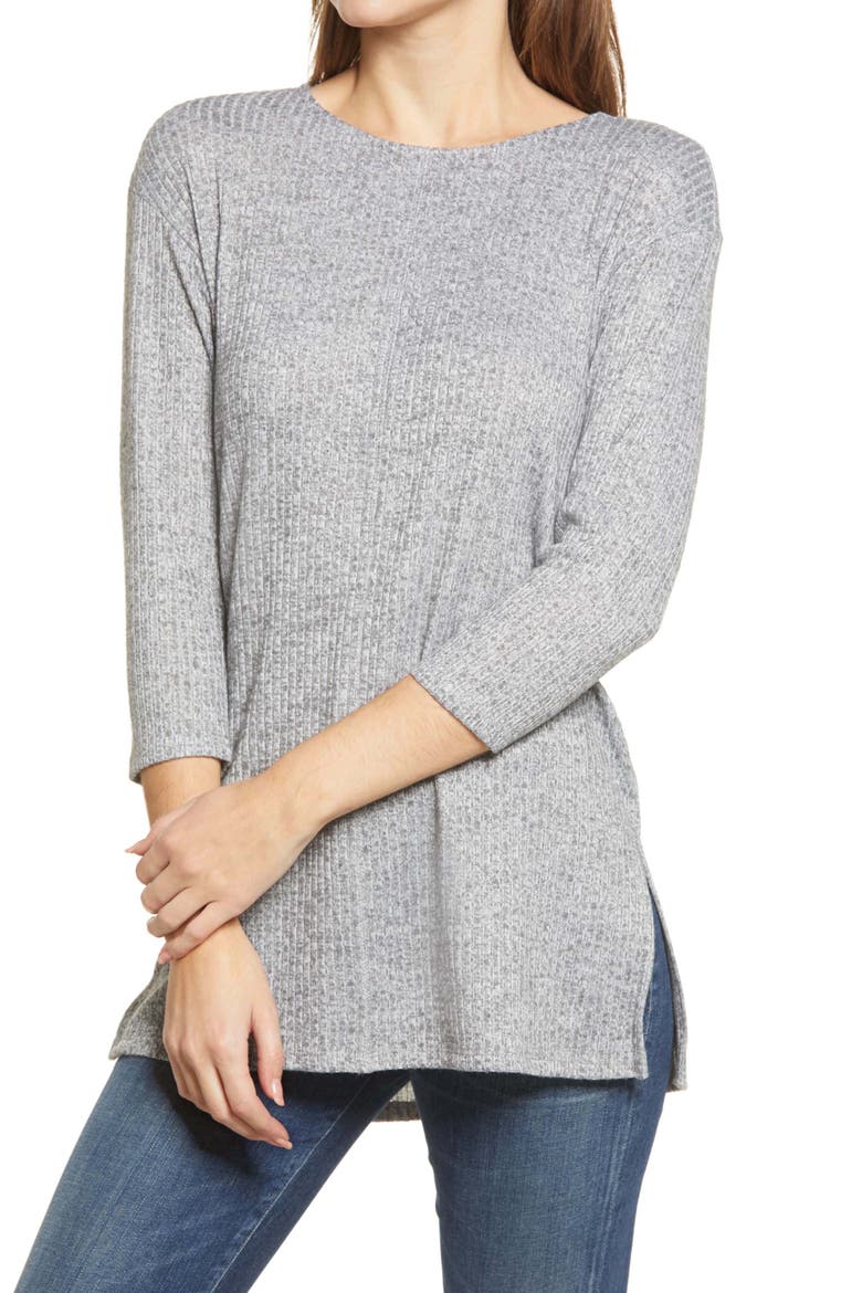 Ribbed Tunic, Main, color, H GREY