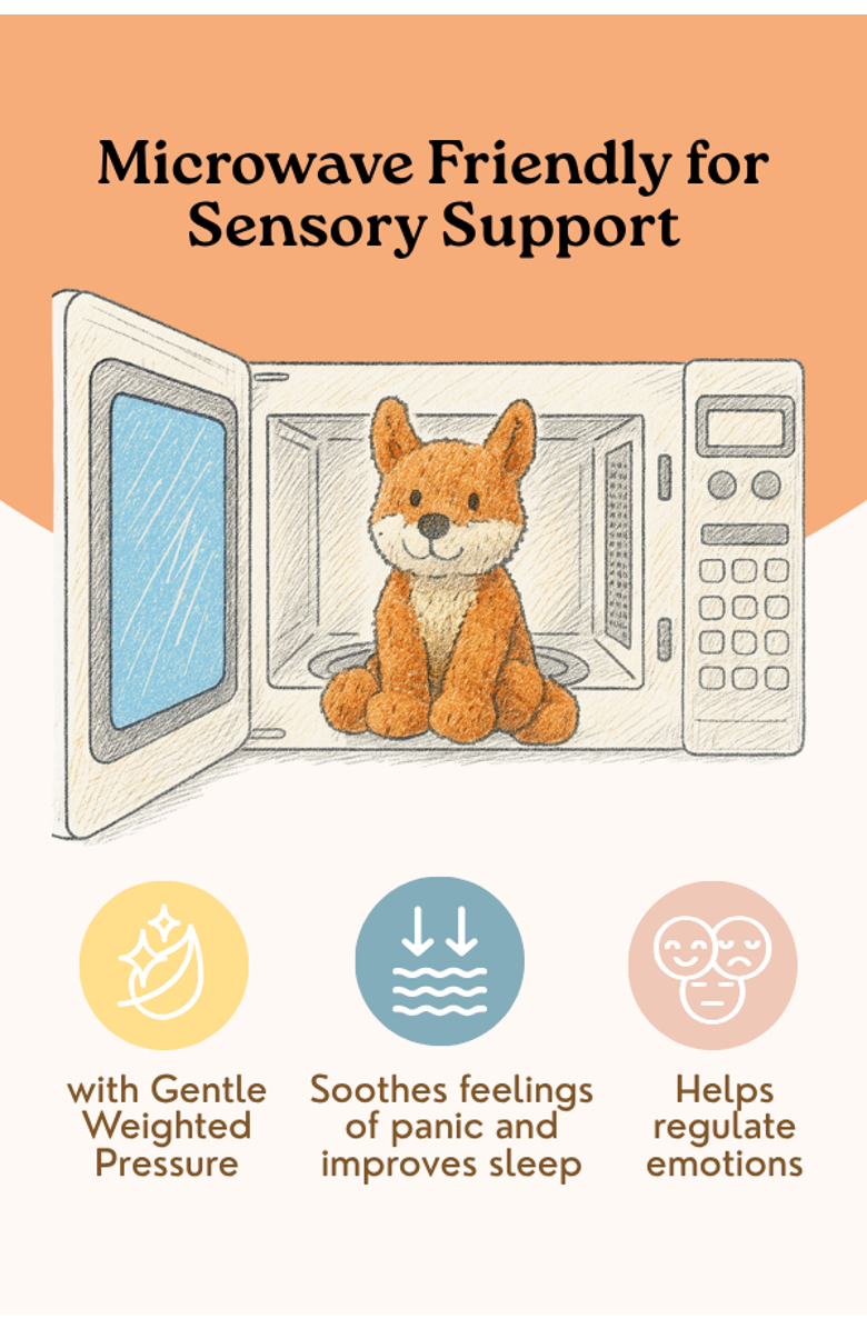 Mindful and Co Kids Microwavable and Weighted Plush Buddies, Alternate, color, Frankl The Fox