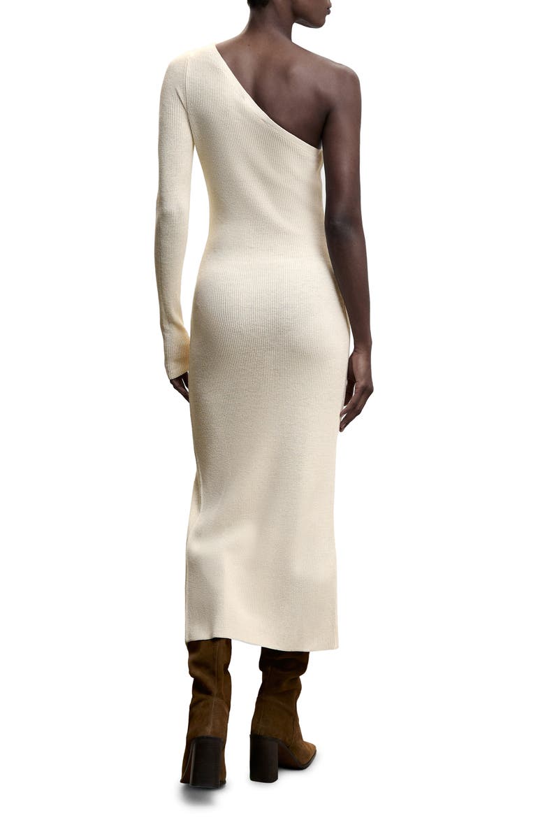 One-Shoulder Sweater Dress, Alternate, color, ECRU