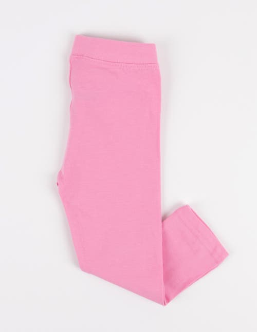 Leveret Girls Cotton Leggings, Solid Colors In Pink