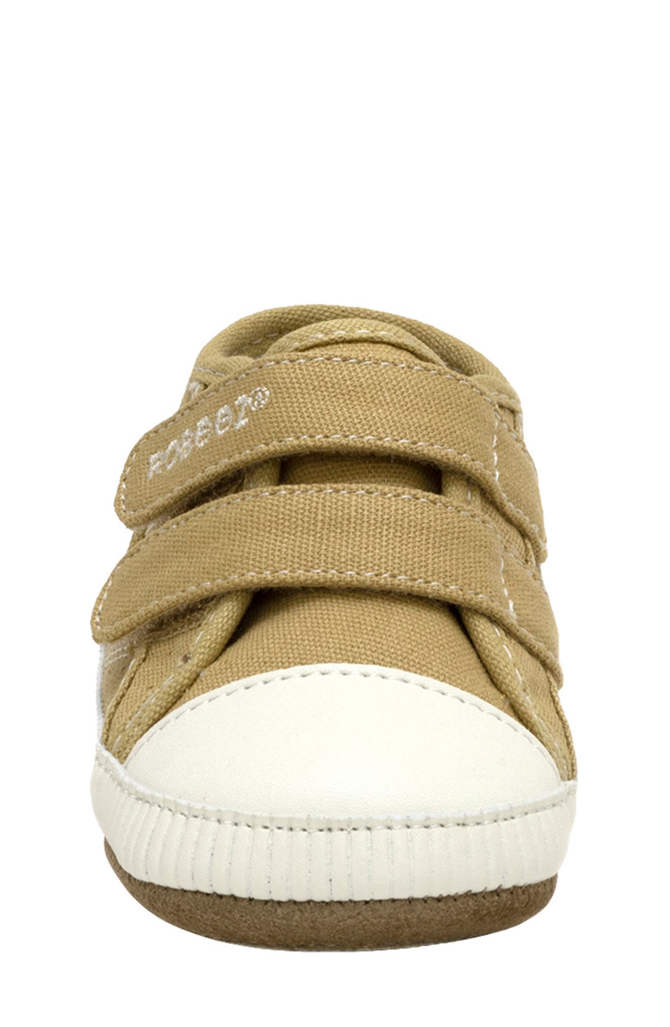 Robeez<sup>®</sup> First Kicks Joey Crib Shoe, Alternate, color, Medium Beige