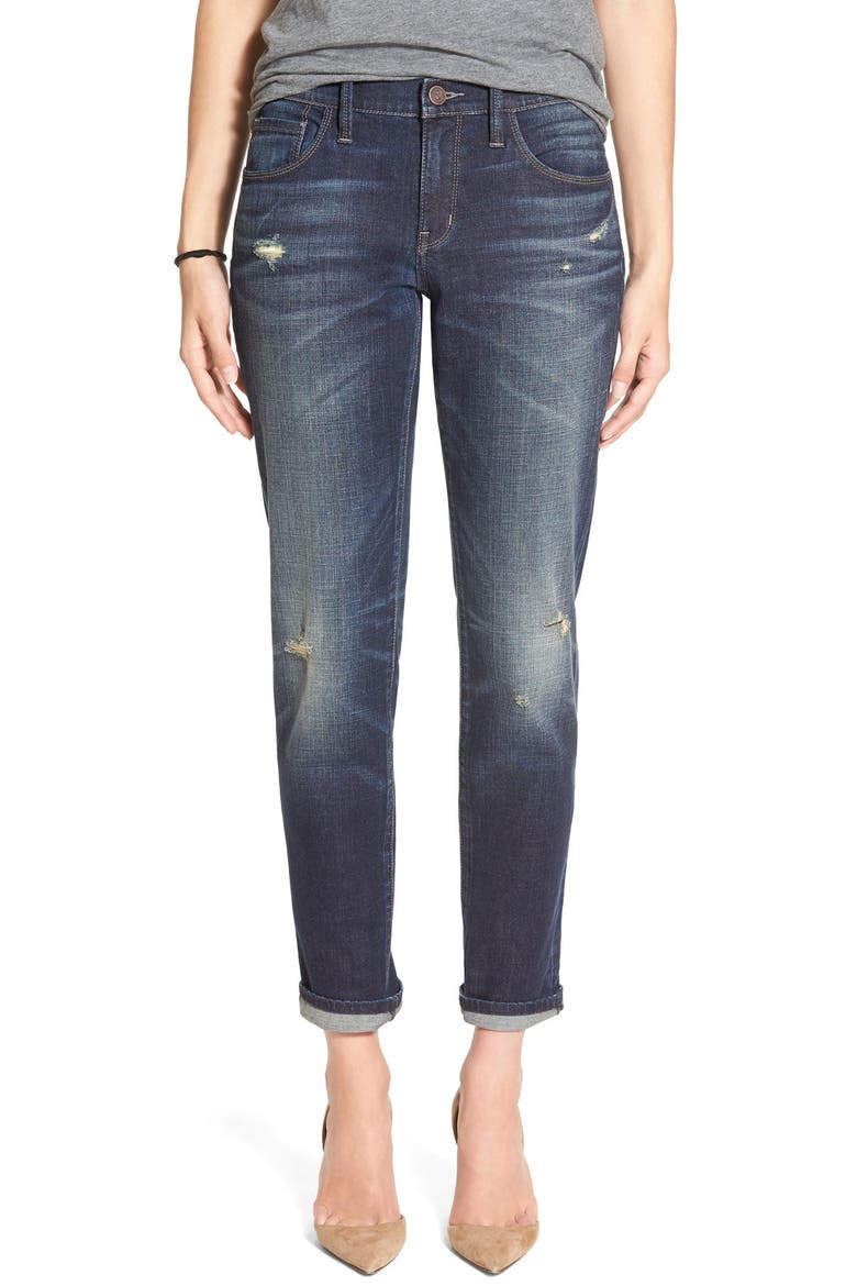 Treasure&Bond Boyfriend Jeans, Main, color, CROSS DARK DIRTY