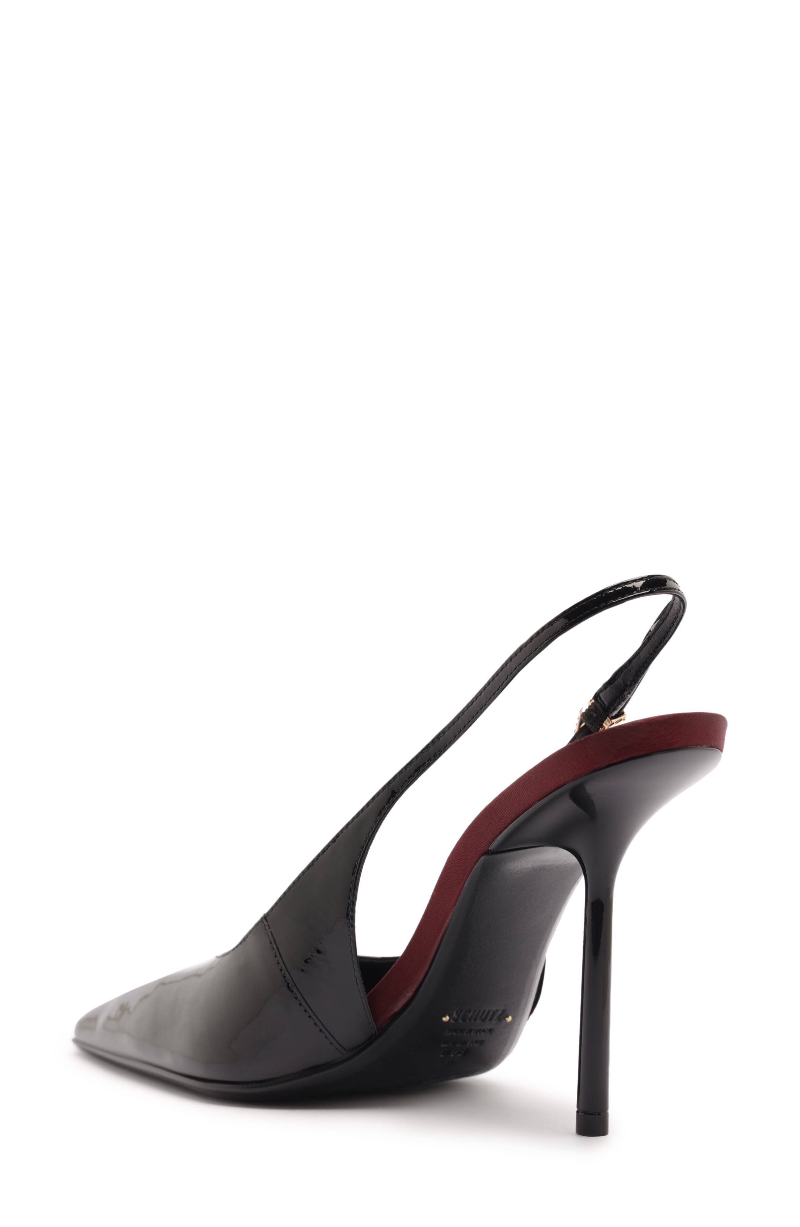 Schutz Leona Slingback Pump, Alternate, color, Black