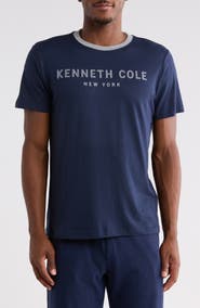 Kenneth Cole Logo Embossed Ringer Tee