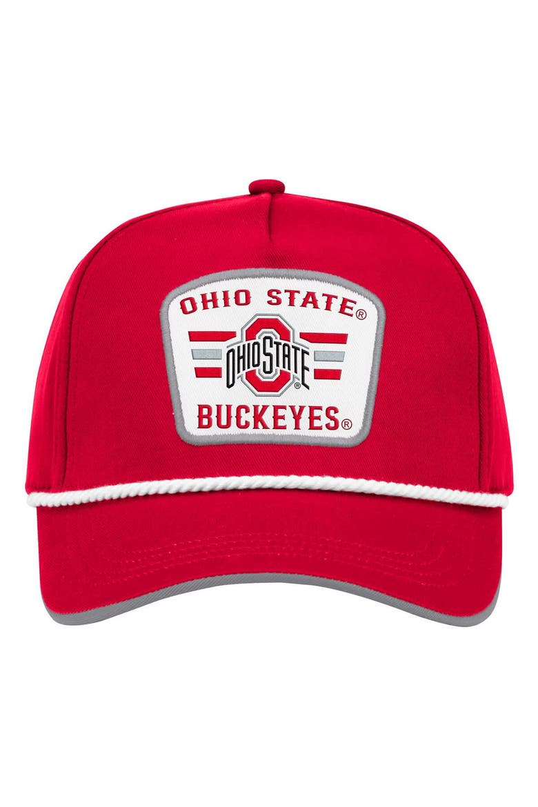 Men's Colosseum Scarlet Ohio State Buckeyes Hits the Road Podium Adjustable Hat, Alternate, color, Scarlet