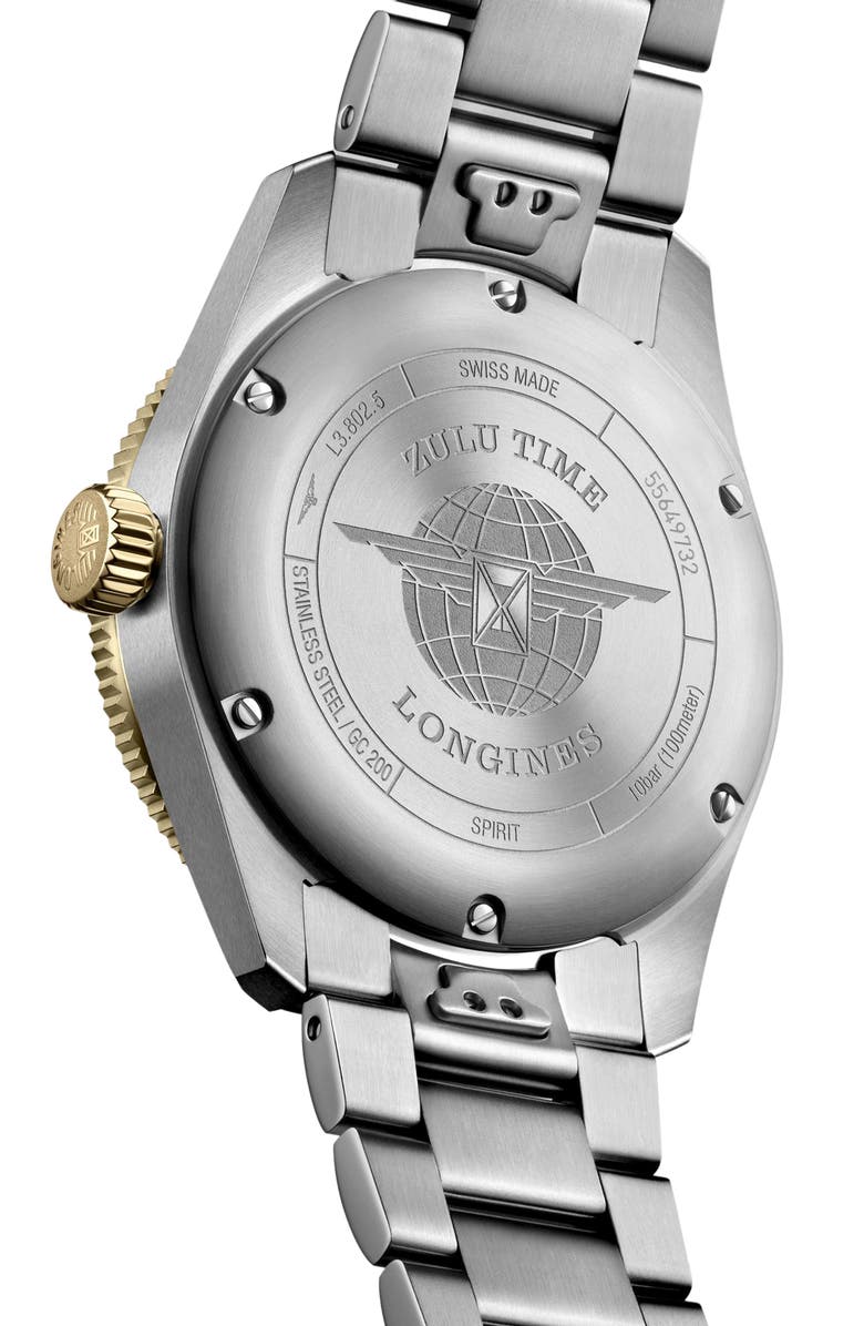 Longines Spirit Zulu Bracelet Watch, 39mm, Alternate, color, Anthracite