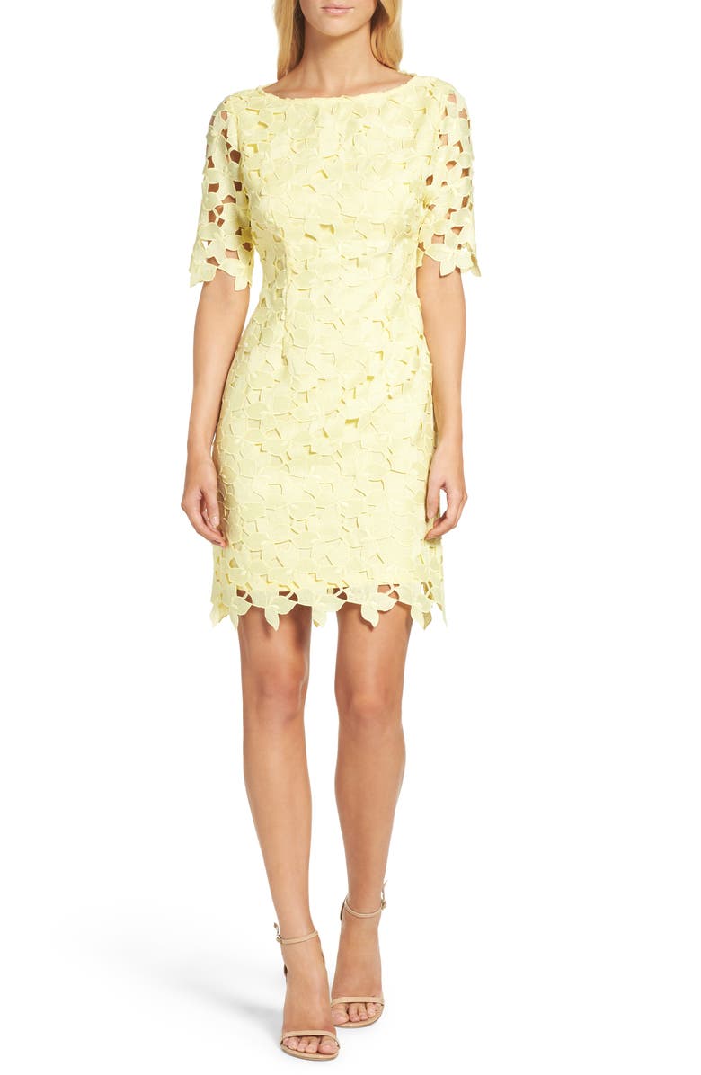 Tahari Lace Sheath Dress, Alternate, color, 