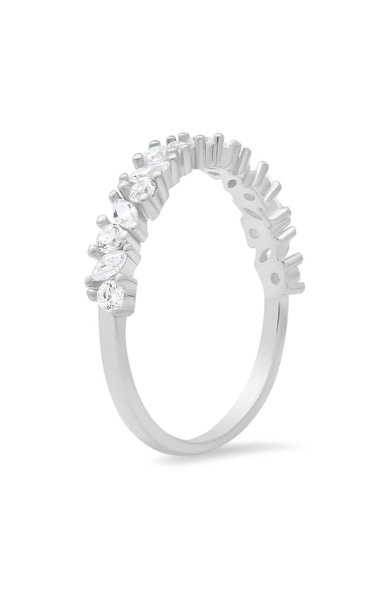 Queen Jewels Cubic Zirconia Multicut Band Ring, Alternate, color, Silver