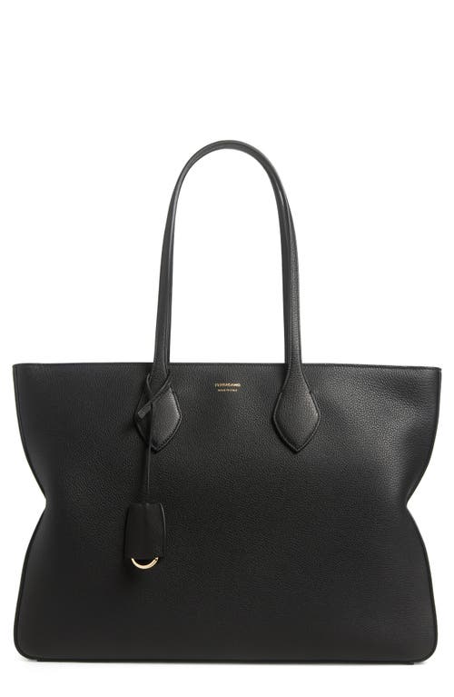 Ferragamo Medium Tote Bag Star Structured Shape In Nero