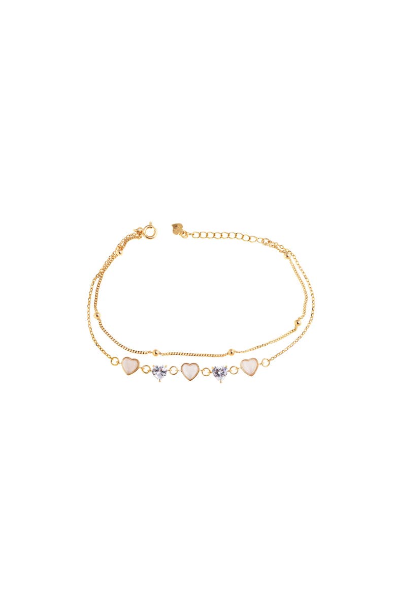 Arte Nova Jewellery Love I Bracelet, Main, color, Silver Gold Plated