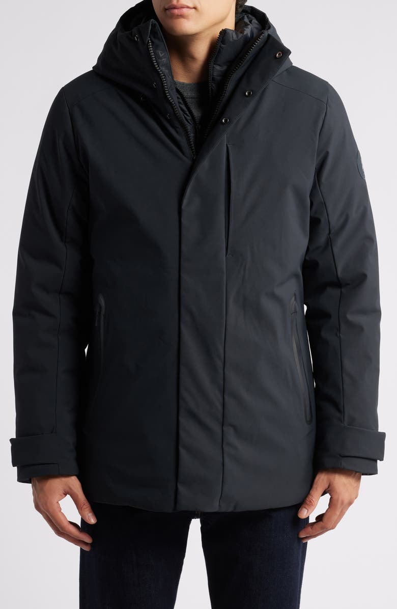 Save The Duck Wilder Bib Inset Water Repellent Hooded Parka, Alternate, color, 