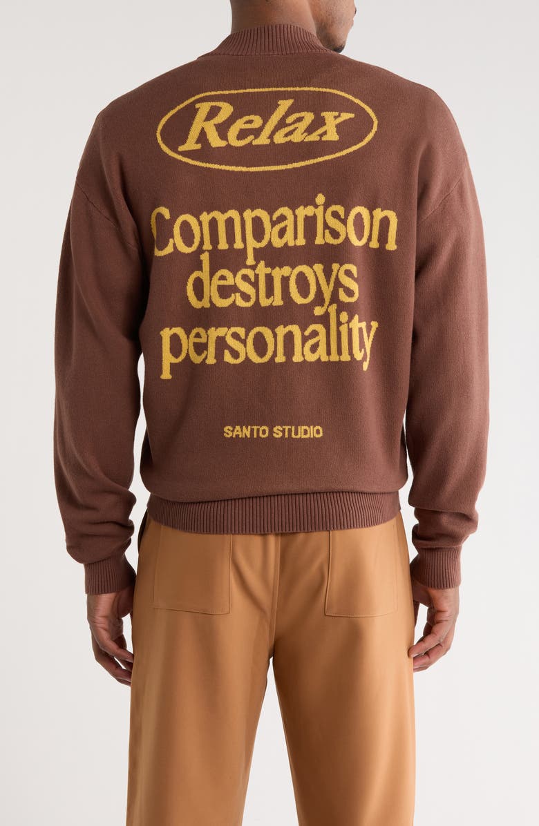 SANTO STUDIO Be Kind Sweater Jacket, Alternate, color, Brown