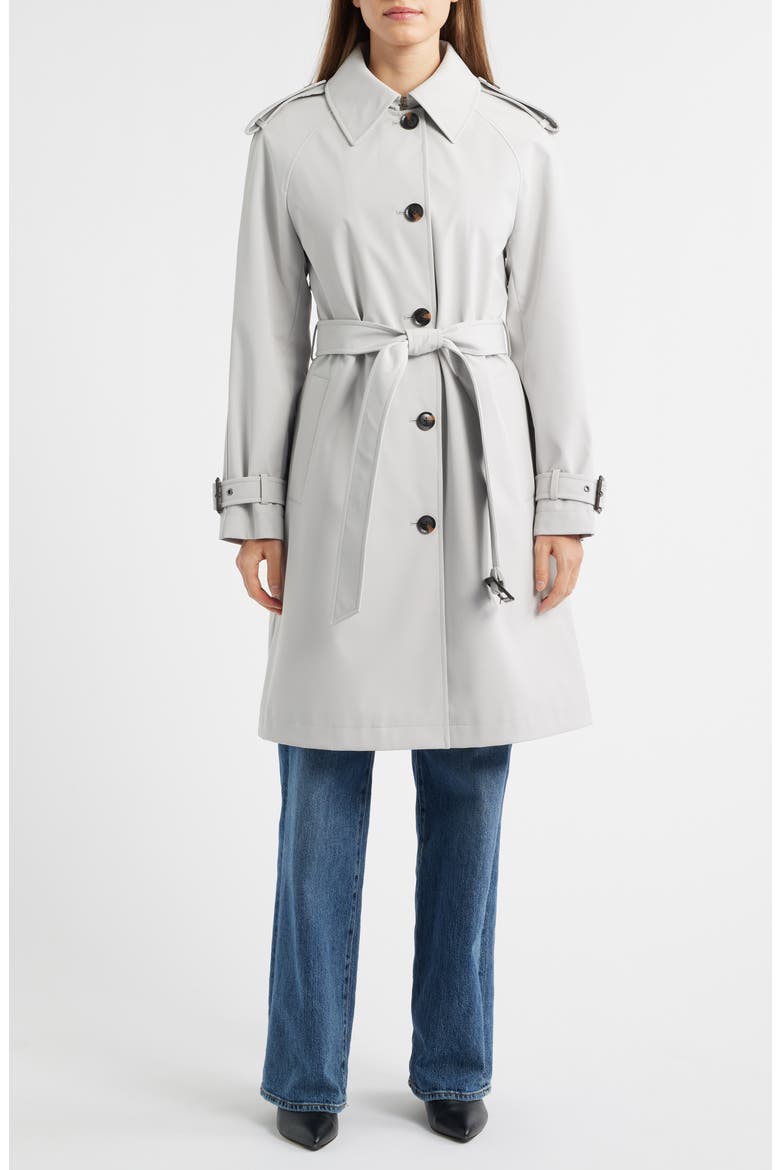 Belted Trench Coat, Main, color, STONE