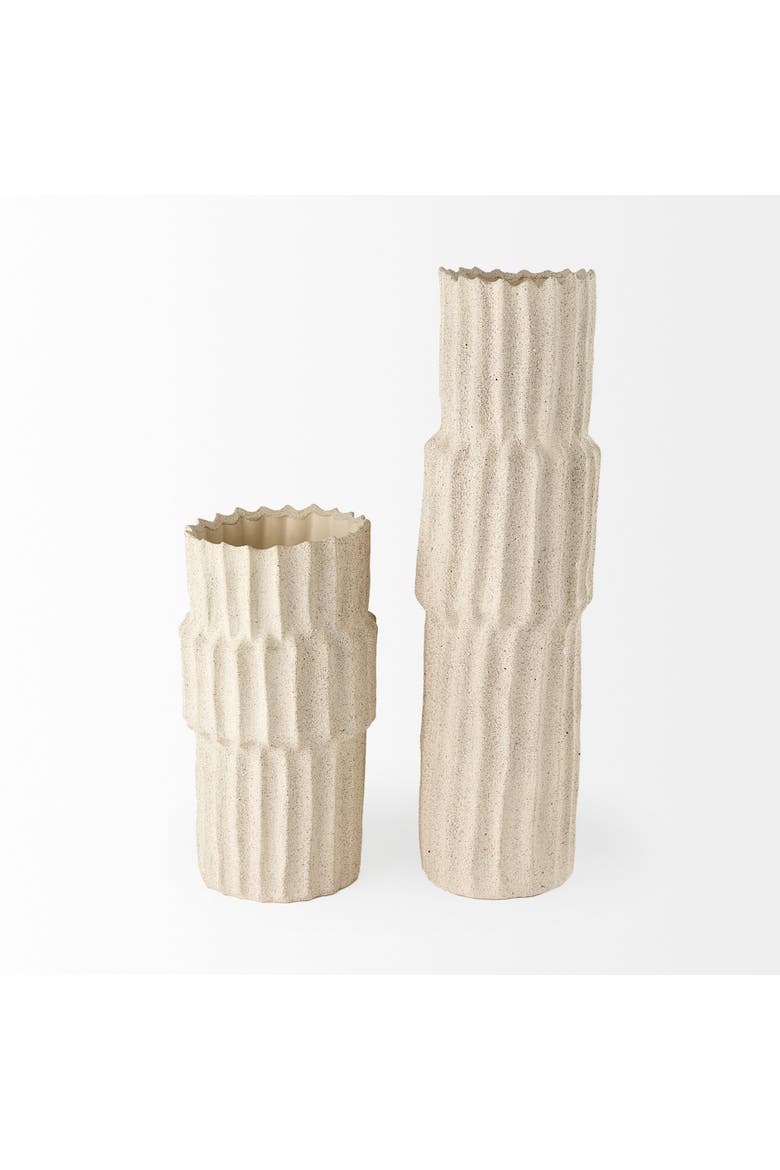 Cardon Ceramic Vase, Alternate, color, Cream