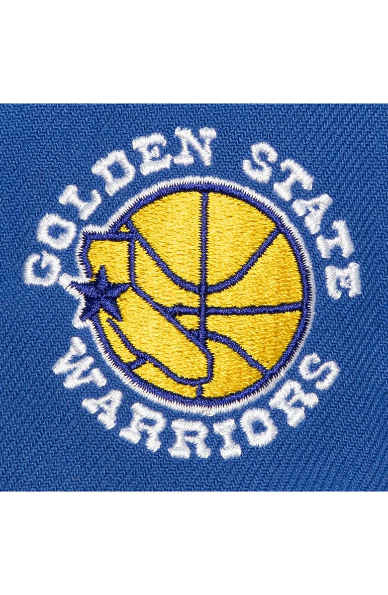 Mitchell & Ness Men's Mitchell & Ness White/Royal Golden State Warriors Retro Sport Color Block Script Snapback Hat, Alternate, color, White