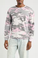 Blue Sky Inn Pink Camo Long Sleeve Cotton Waffle T-Shirt