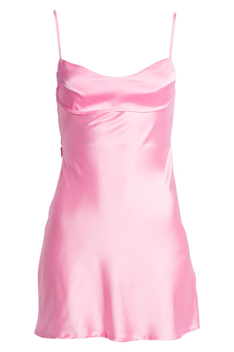 Bellamy Satin Minidress, Alternate, color, PINK