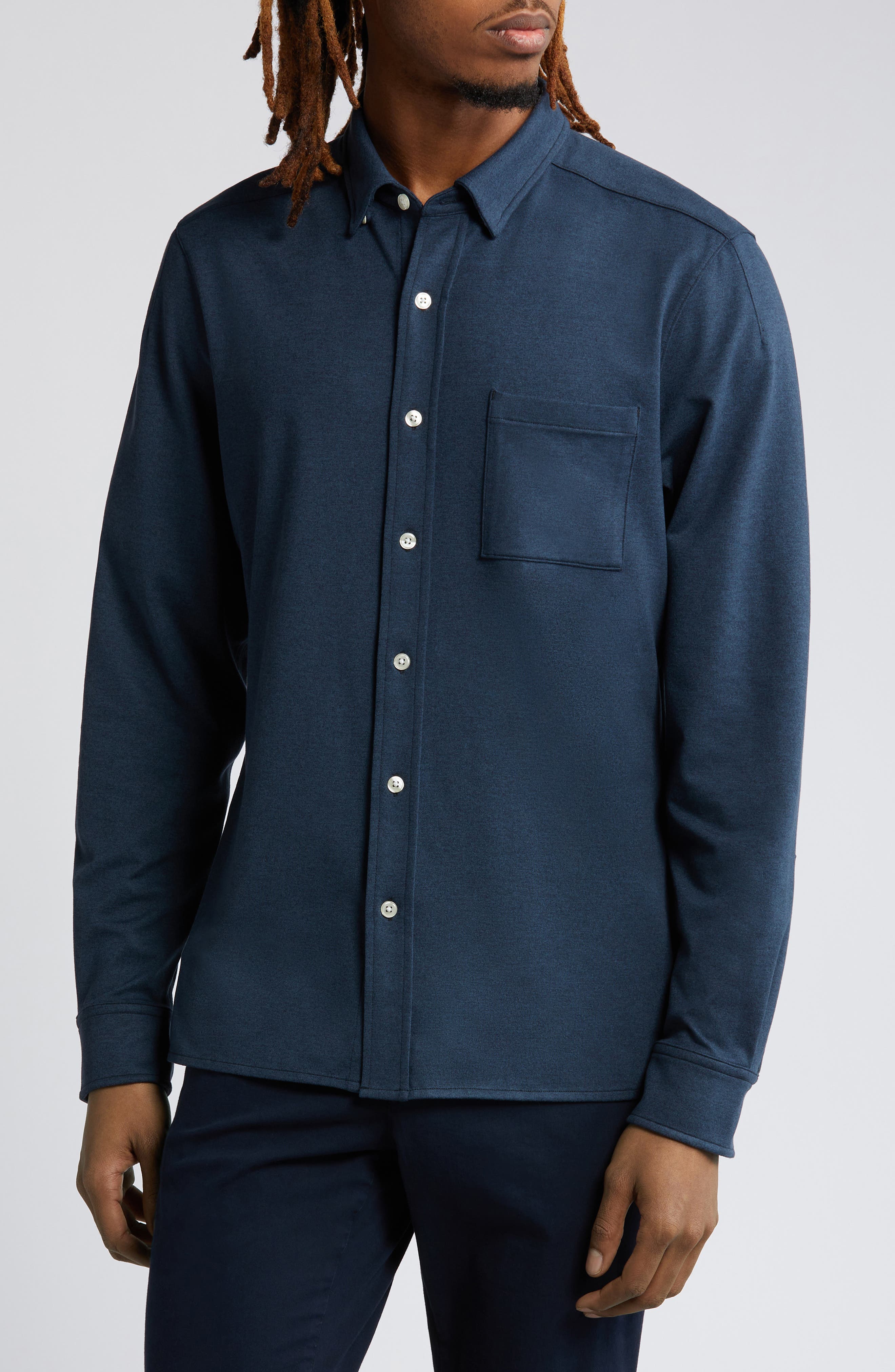 WFH Knit Button-Up Shirt - image 3