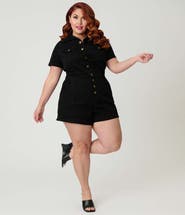 Unique Vintage Plus Size Garage Style Romper