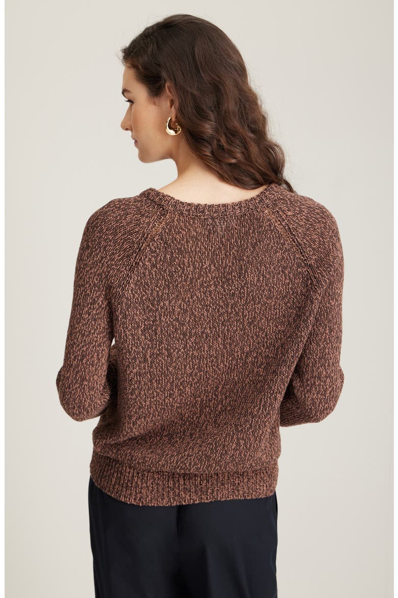 Raglan Sweater, Alternate, color, BROWN COFFEE- BROWN NUT MARL