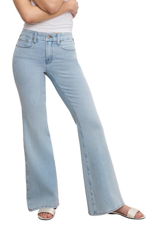 GOOD AMERICAN GOOD AMERICAN SOFT-TECH GOOD PETITE FLARE JEANS