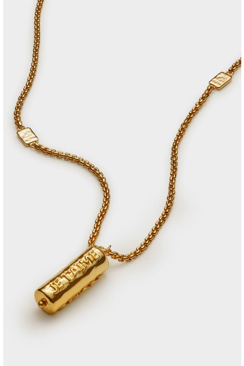 Love Language Necklace, Alternate, color, Gold