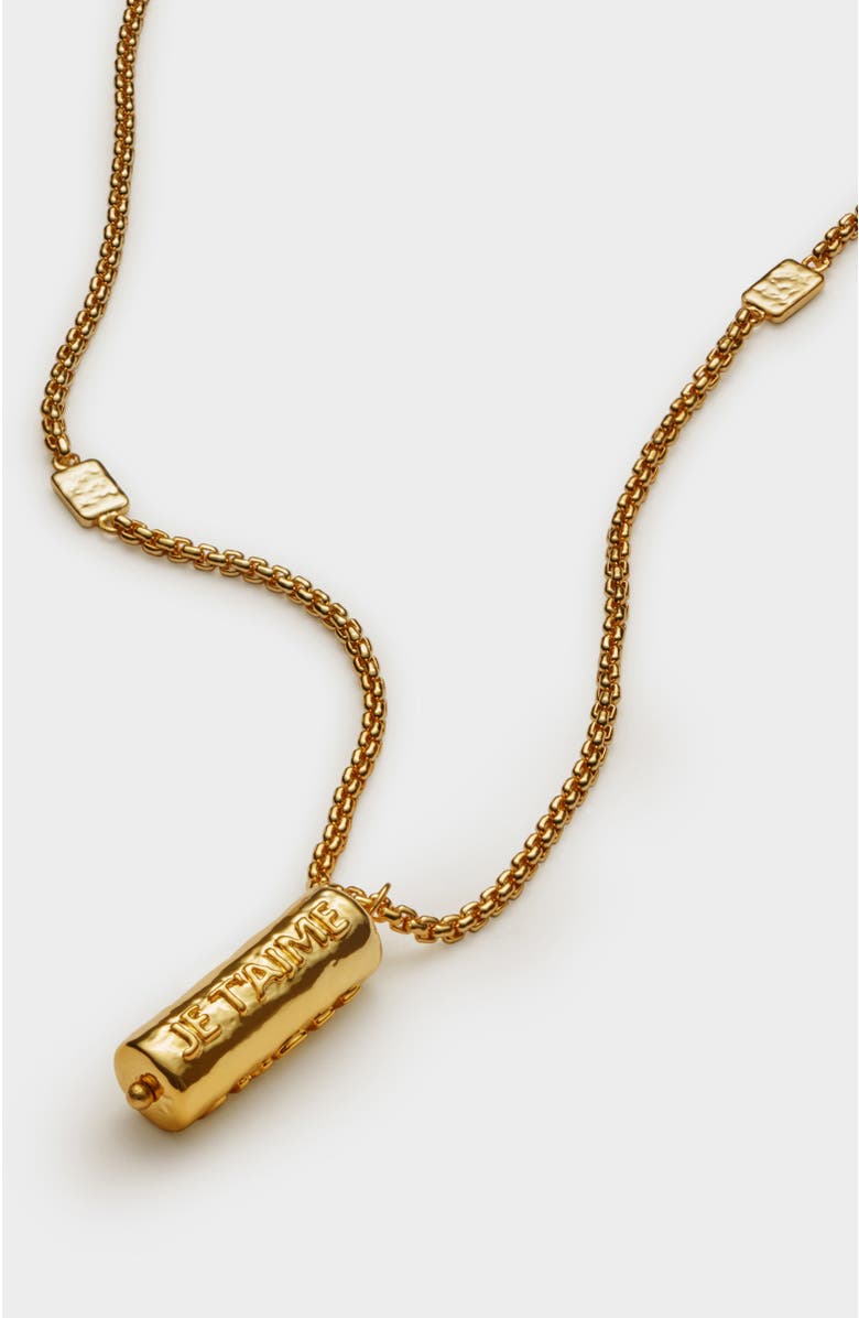 Katie Loxton Love Language Necklace, Alternate, color, Gold Coated