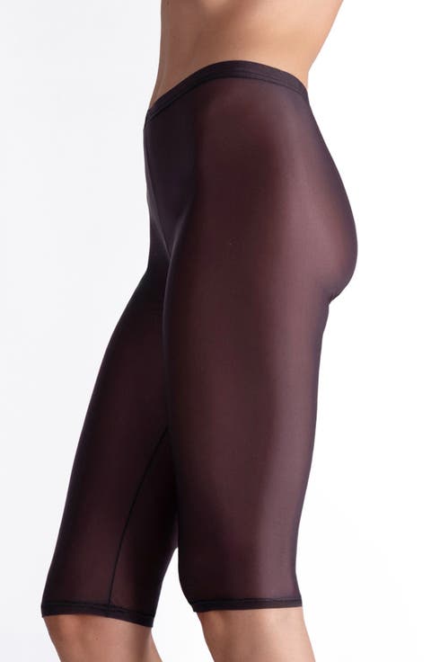 Lustrous Sheer Capri Tights