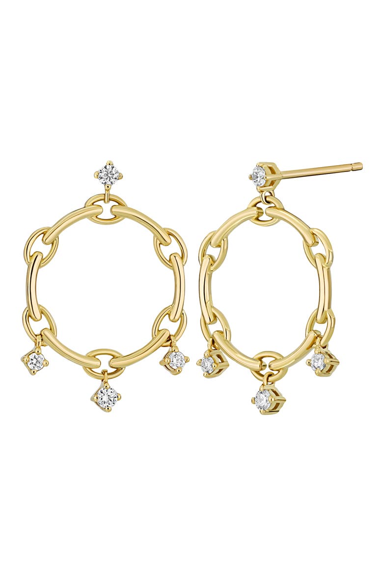 Varda 18k Gold Diamond Drop Earrings, Main, color, 18KY