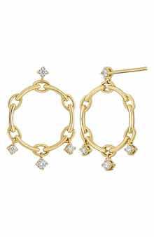 Varda 18k Gold Diamond Drop Earrings