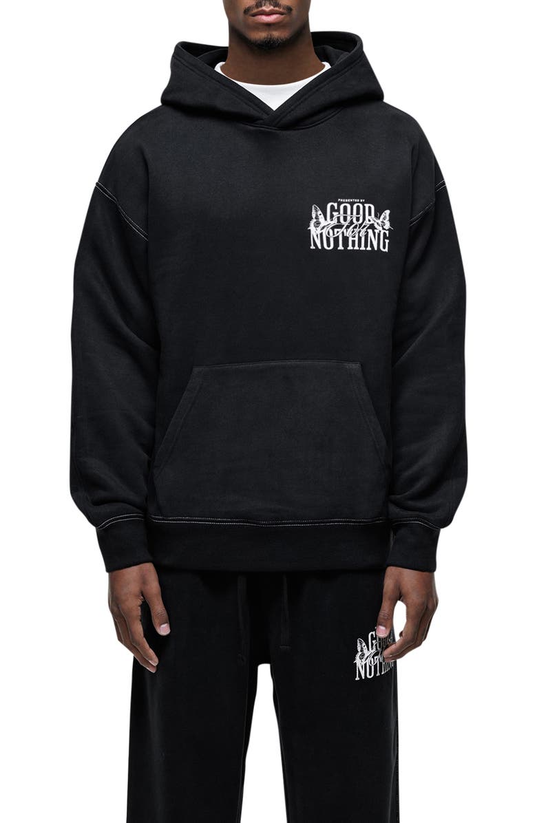Good For Nothing Dakota Relaxed Hoodie, Main, color, Black