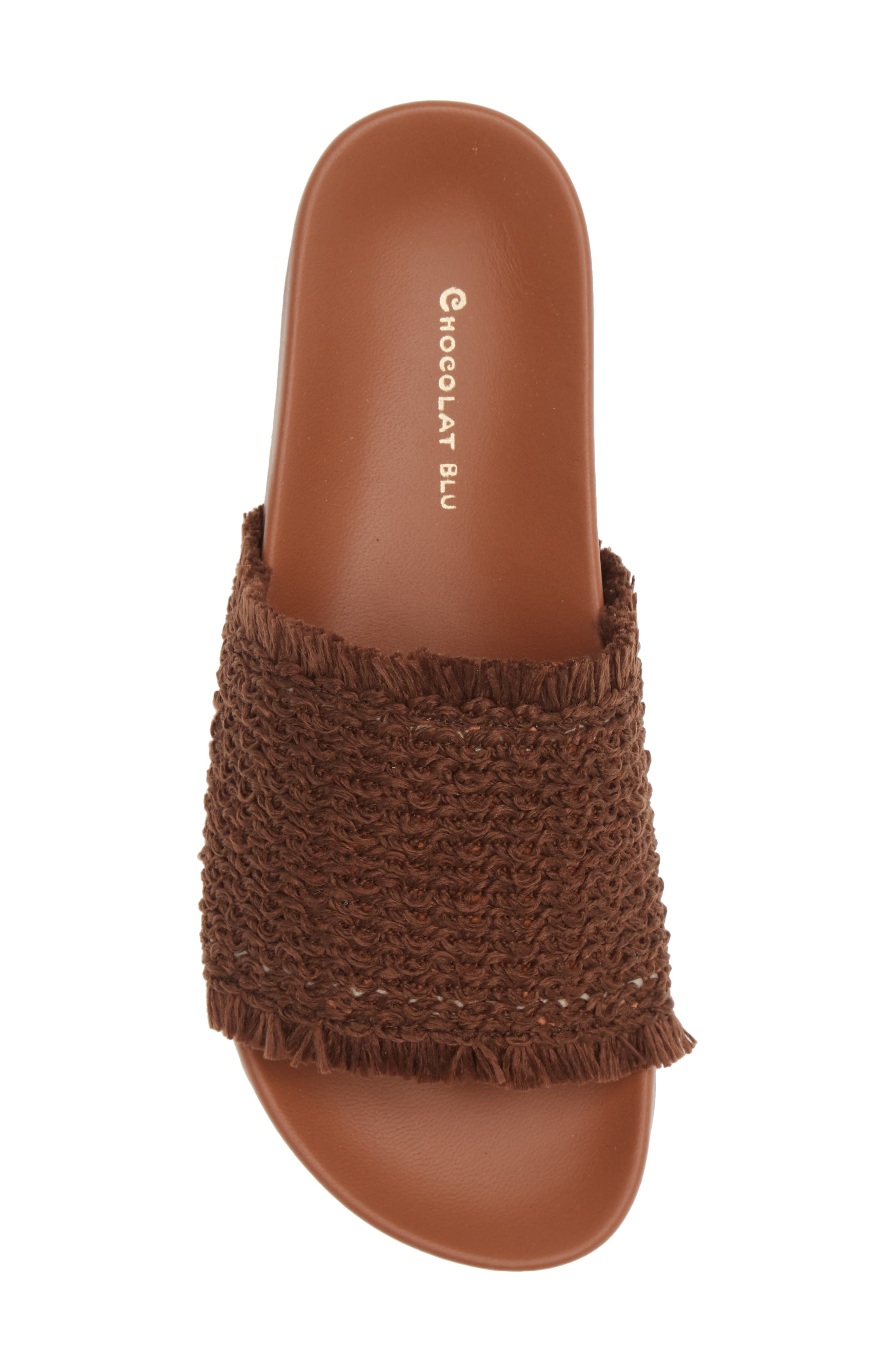 Chocolat Blu Dani Raffia Slide Sandal, Alternate, color, 