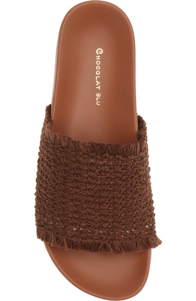 Chocolat Blu Dani Raffia Slide Sandal, Alternate, color,