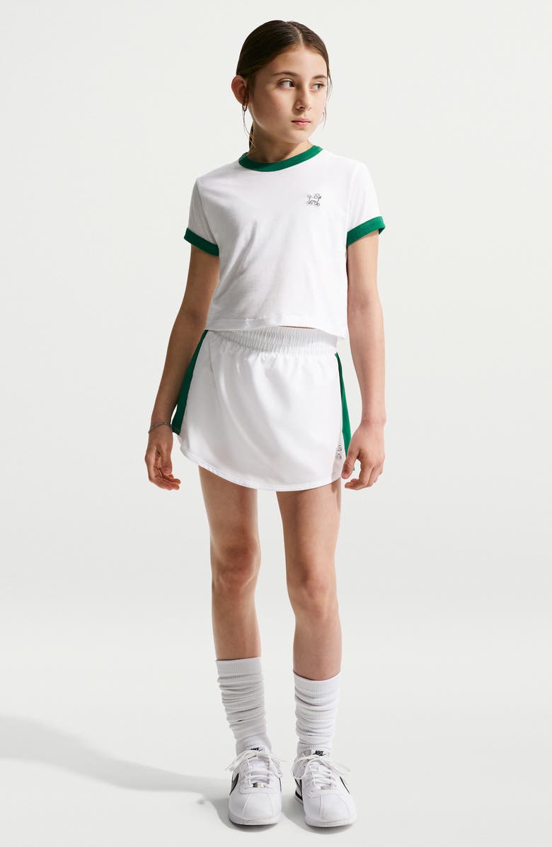 Nike Kids' Nike One Skort, Main, color, White/ Malachite