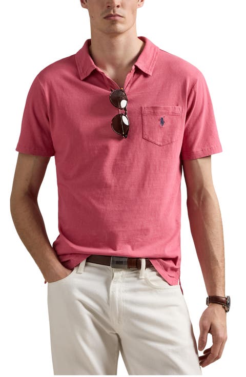Johnny Collar Cotton & Linen Pocket Polo