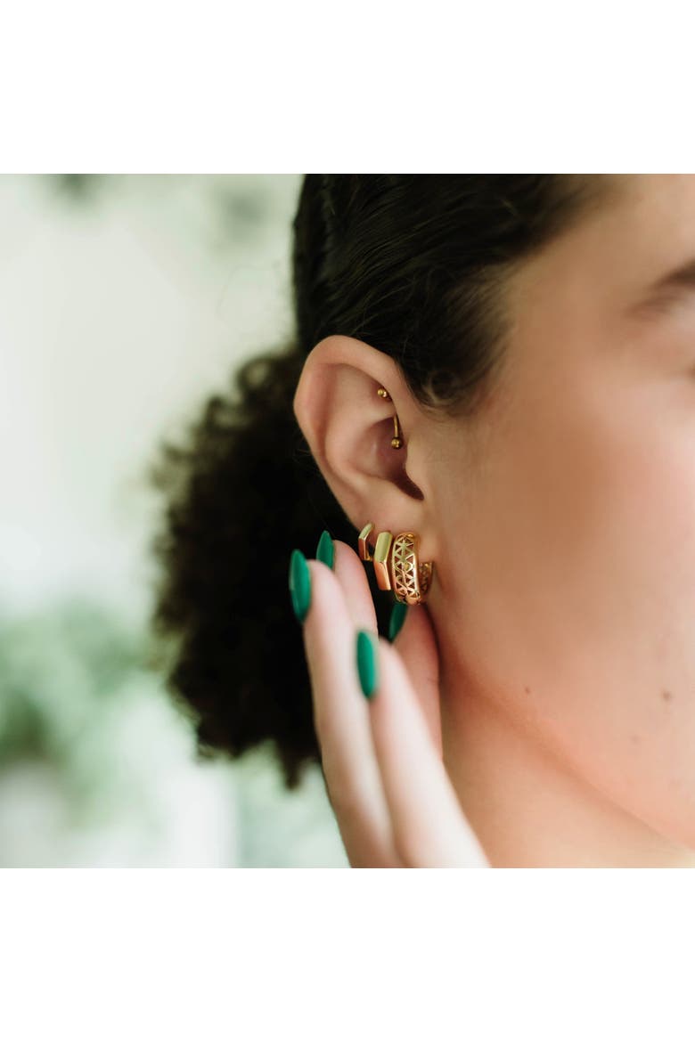 The Lancaster Filigree Hoops, Alternate, color, Gold