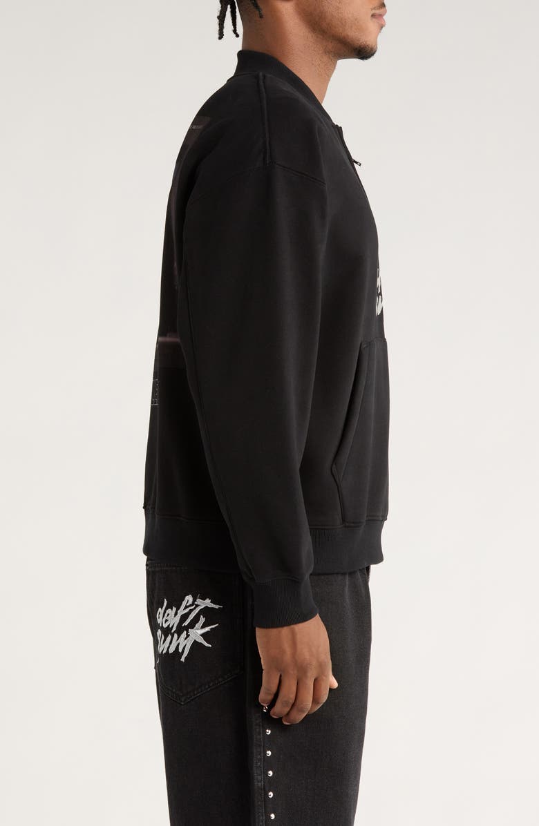 PLEASURES x Daft Punk Primetime Quarter Zip Sweatshirt, Alternate, color, Black