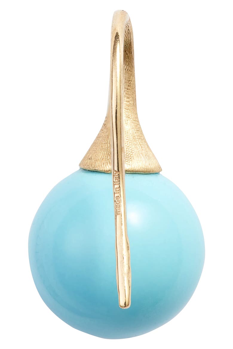 Africa Boule 18K Yellow Gold & Semiprecious Stone Drop Earrings, Alternate, color, YELLOW GOLD/ TURQUOISE